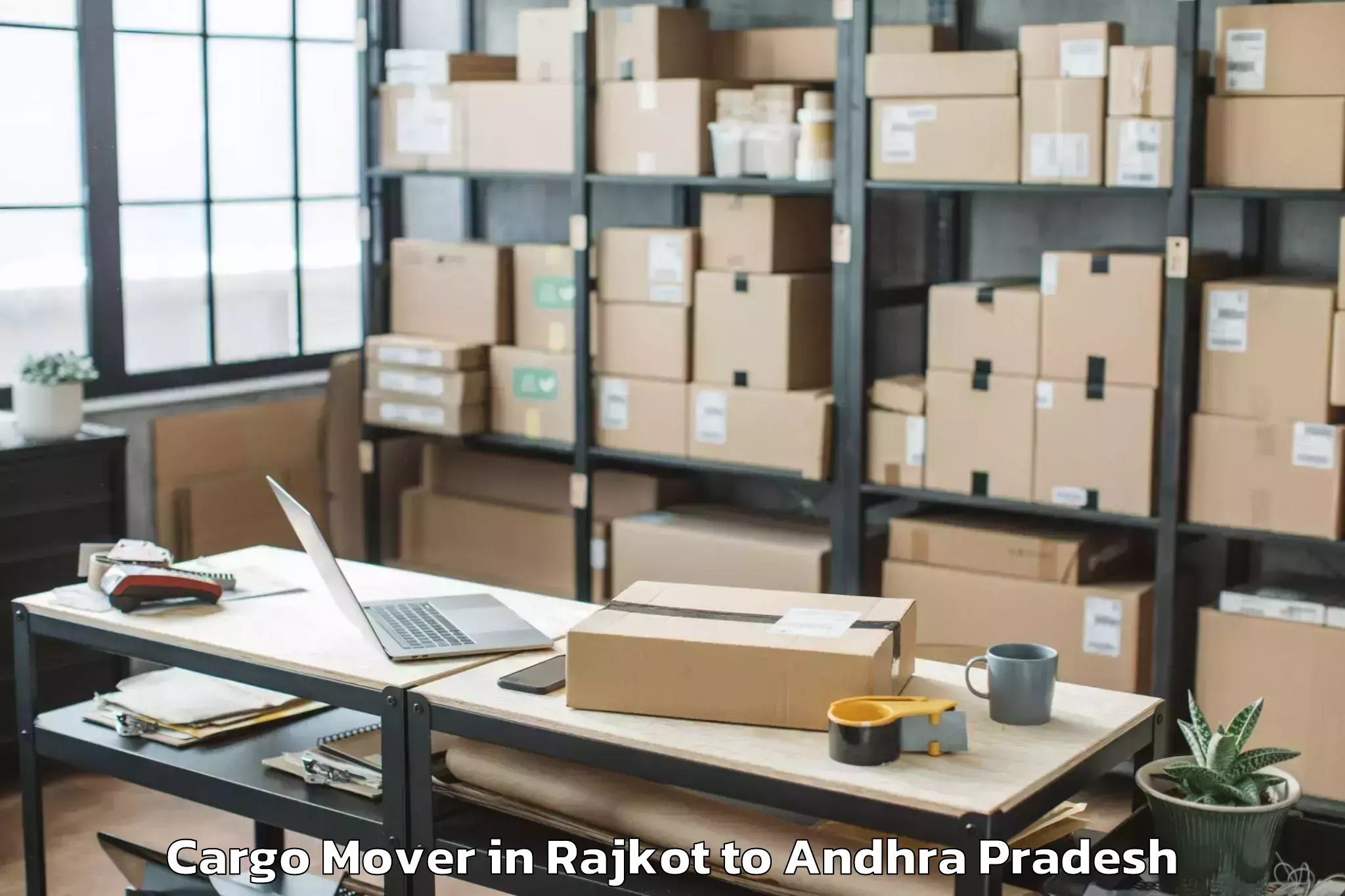 Easy Rajkot to Santhabommali Cargo Mover Booking